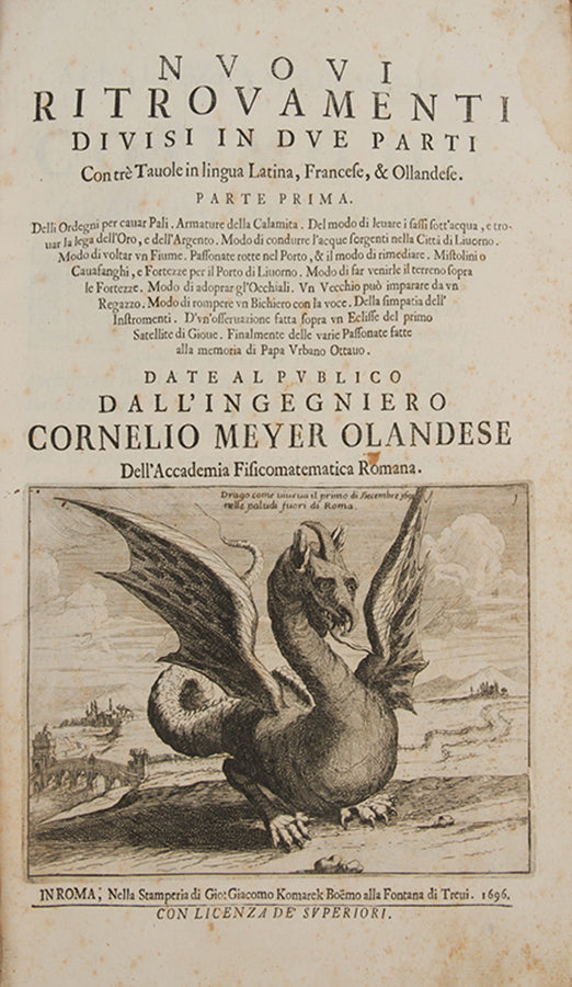 First editions of Cornelis Meijer's L'Arte Di Rendere I Fiumi Navigabili and Nuovi ritrovamenti (part 1 only), with 120 total engrave plates.