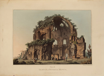 First edition of Matthew Dubourg's Views of the Remains of Ancient Buildings in Rome, with 26 fine hand-coloured aquatinits of the ancient buildings of Rome.