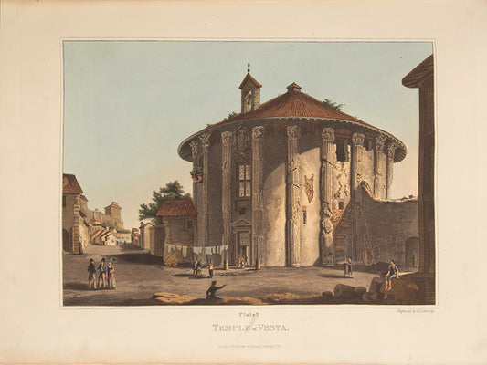 First edition of Matthew Dubourg's Views of the Remains of Ancient Buildings in Rome, with 26 fine hand-coloured aquatinits of the ancient buildings of Rome.