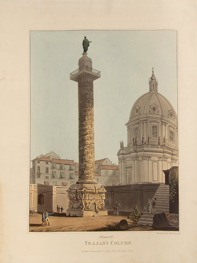 First edition of Matthew Dubourg's Views of the Remains of Ancient Buildings in Rome, with 26 fine hand-coloured aquatinits of the ancient buildings of Rome.