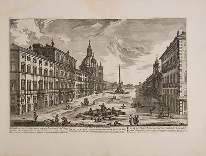 First edition, Atlas only, of Jean Barbault's Nouveau Recueil de Vues des Principales Eglises Places Rues et Palais de Rome Moderne, containing 44 large engraved plates of Rome's monuments.
