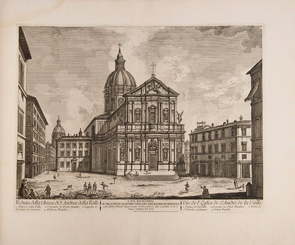 First edition, Atlas only, of Jean Barbault's Nouveau Recueil de Vues des Principales Eglises Places Rues et Palais de Rome Moderne, containing 44 large engraved plates of Rome's monuments.
