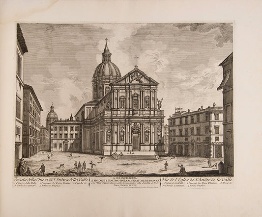 First edition, Atlas only, of Jean Barbault's Nouveau Recueil de Vues des Principales Eglises Places Rues et Palais de Rome Moderne, containing 44 large engraved plates of Rome's monuments.