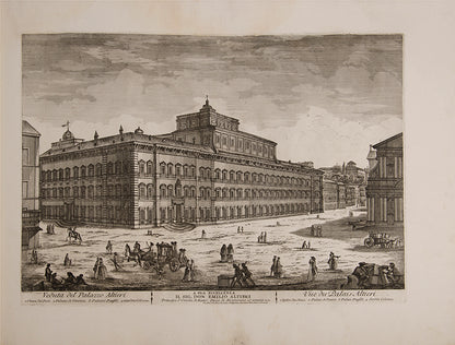 First edition, Atlas only, of Jean Barbault's Nouveau Recueil de Vues des Principales Eglises Places Rues et Palais de Rome Moderne, containing 44 large engraved plates of Rome's monuments.