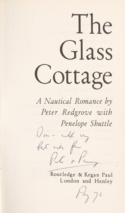 First edition of The Glass Cottage by Peter Redgrove and Penelope Shuttle, 1976.