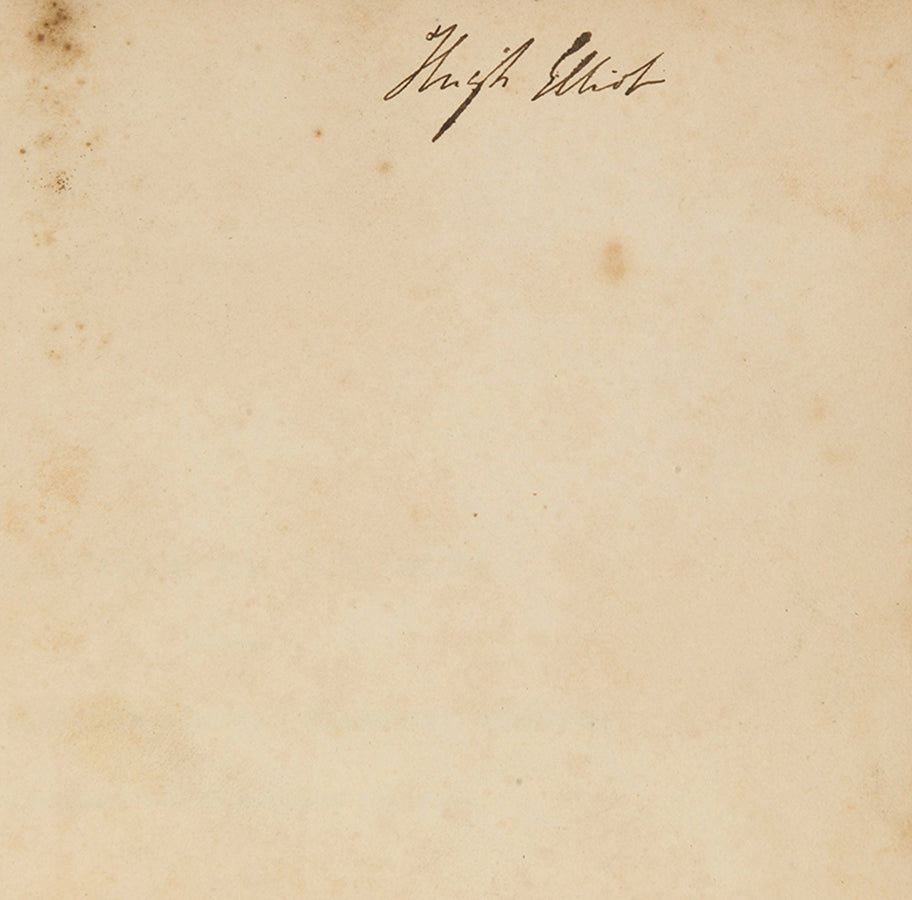 First edition of Stamford Raffles, Substance of  a Minute, the copy of Hugh Elliot (1752-1830), Governor of the Leeward Islands in the British West Indies from 1809 to 1814 and Governor of Madras from 1814 to 1820.