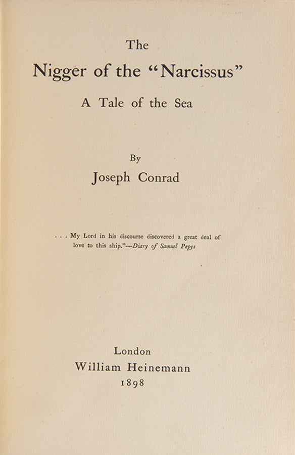 Joseph Conrad's The Nigger of the "Narcissus", variant binding issue 'c'.