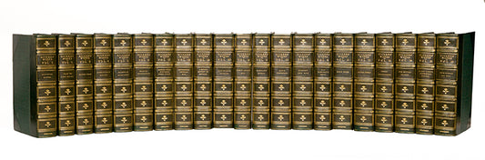 Handsome example of the Authentic Edition, complete works in 21 volumes, printed from the edition corrected by Charles Dickens in 1867 and 1888, illustrated by Cruikshank