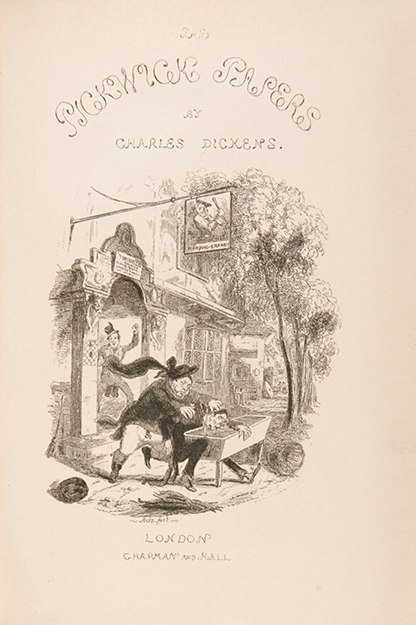 Handsome example of the Authentic Edition, complete works in 21 volumes, printed from the edition corrected by Charles Dickens in 1867 and 1888, illustrated by Cruikshank