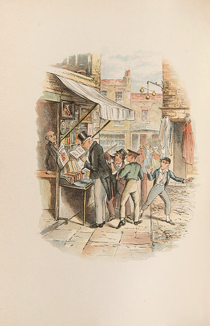 Handsome example of the Authentic Edition, complete works in 21 volumes, printed from the edition corrected by Charles Dickens in 1867 and 1888, illustrated by Cruikshank