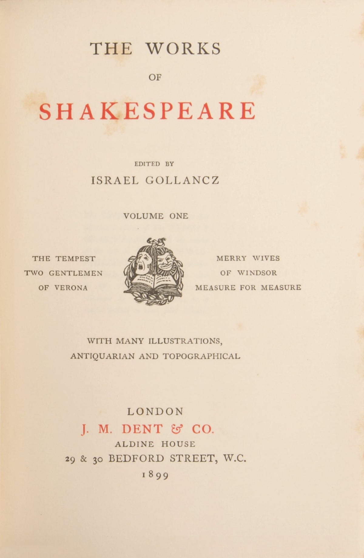 Charmingly bound set of Gollancz's Larger Temple Shakespeare, with numerous illustrations.