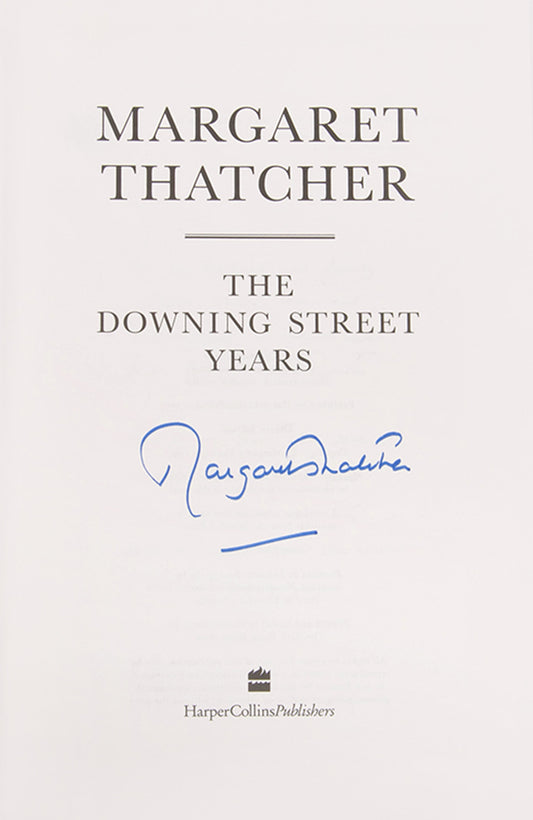 A fine copy of the first Deluxe edition of Margaret Thatcher's, The Downing Street Years with five suites of black and white photographic illustrations