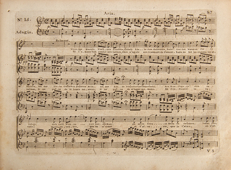 The Abduction from the Seraglio; is a singspiel in three acts by Wolfgang Amadeus Mozart. The German libretto is by Gottlieb Stephanie. harpsichord score