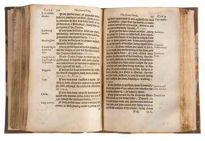The second appearance of William Lambard's Eirenarcha, an important legal manual on the administration of local justice in Tudor England.