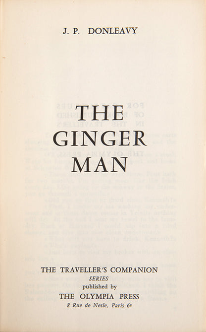 First edition of The Ginger Man by J.P. Donleavy.