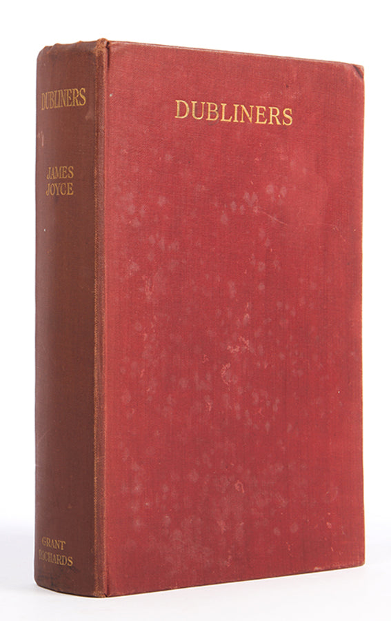 From a total printing of 1250 some 506 sets of sheets were sent to Huebsch for publication in the US, making this copy one of just 746 of the earliest issue of Joyce's <em>Dubliners</em>.