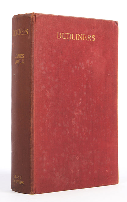 From a total printing of 1250 some 506 sets of sheets were sent to Huebsch for publication in the US, making this copy one of just 746 of the earliest issue of Joyce's <em>Dubliners</em>.