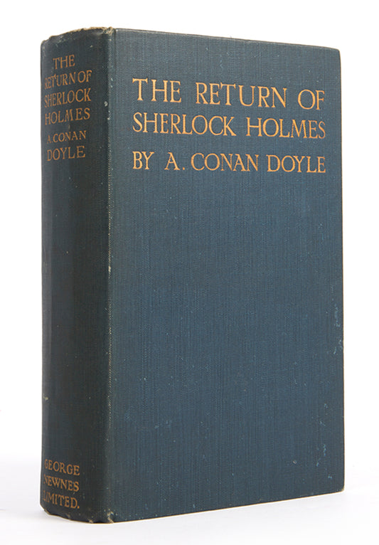 The first English edition of the first collected edition of 13 Sherlock Holmes stories, commencing with Holmes' return to London after Reichenbach Falls.<br /><br />