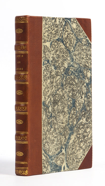 The first edition of this manual on the Elements of the Game of Chess by the English Grandmaster William Lewis.