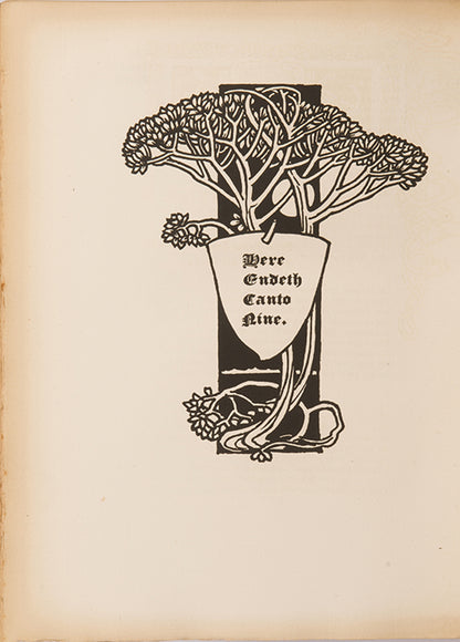 One of 100 copies of The Faerie Queene by Edmund Spenser, bound by Cedric Chivers, with 26 illustrations by John W Hales, in  original full vellucant vellum, 1897
