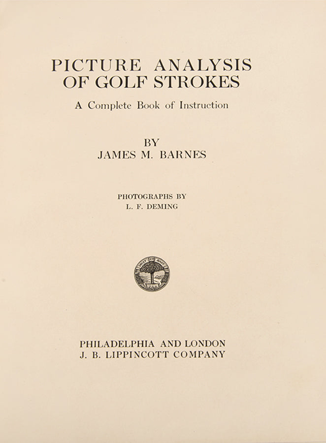 James Barnes' Picture Analaysis of Golf Storkes, a profusely illustrated golf manual