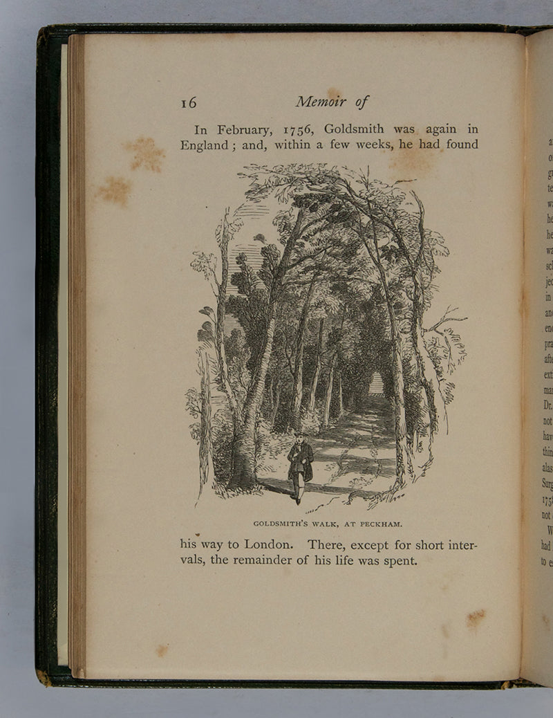 A sweet copy of Goldmisth's poetical works in full green morocco, including his most famous narrative poems.