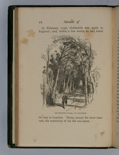 A sweet copy of Goldmisth's poetical works in full green morocco, including his most famous narrative poems.