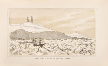 First English edition of Nordenskiöld's Voyage round Asia and Europe by A. Hovgaard, the narrative of the  the first Arctic expedition to navigate through the Northeast Passage and the first voyage to circumnavigate Eurasia.