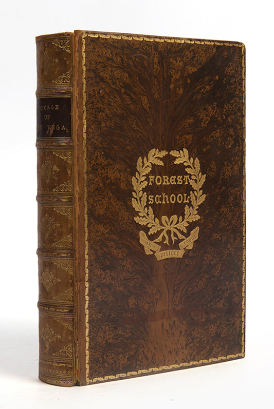 First English edition of Nordenskiöld's Voyage round Asia and Europe by A. Hovgaard, the narrative of the  the first Arctic expedition to navigate through the Northeast Passage and the first voyage to circumnavigate Eurasia.