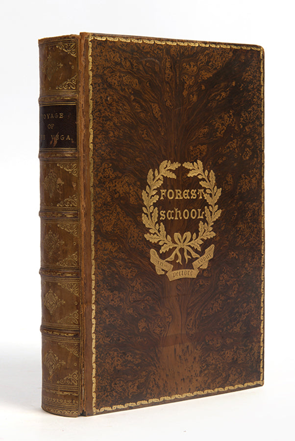 First English edition of Nordenskiöld's Voyage round Asia and Europe by A. Hovgaard, the narrative of the  the first Arctic expedition to navigate through the Northeast Passage and the first voyage to circumnavigate Eurasia.