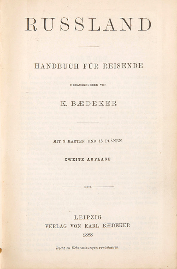 This edition covers mainly Western and Central Russia.