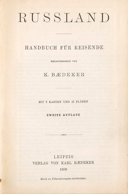 This edition covers mainly Western and Central Russia.