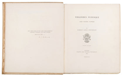 The signed limited edition of Stevenson's essays, including his musings on love and marriage.