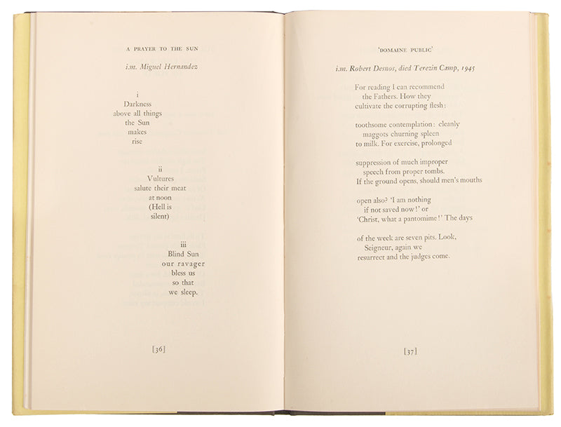 The first edition of Geoffrey Hill's second major poetry collection with a beautifully illustrated dustjacket.