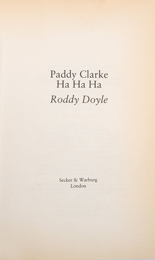 A very good first edition of Roddy Doyle's Booker Prize winning Irish bildungsroman.