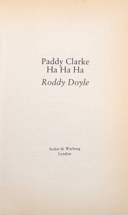 A very good first edition of Roddy Doyle's Booker Prize winning Irish bildungsroman.