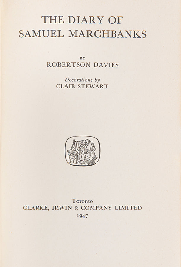 A very good first edition of the first book in the hilarious Samuel Marchbanks trilogy.