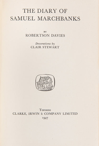 A very good first edition of the first book in the hilarious Samuel Marchbanks trilogy.