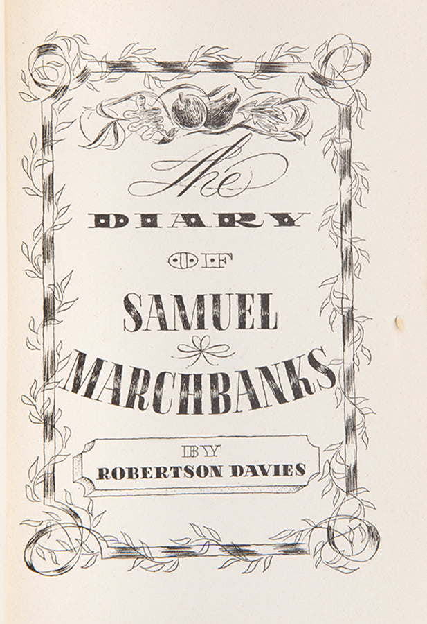 A very good first edition of the first book in the hilarious Samuel Marchbanks trilogy.