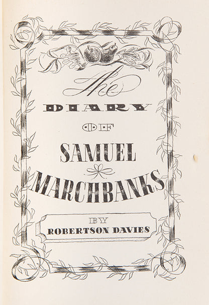 A very good first edition of the first book in the hilarious Samuel Marchbanks trilogy.
