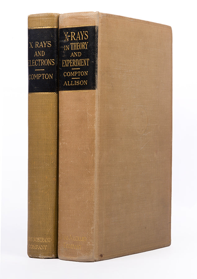 Set of the first and the second edition of physicist Arthur Compton's book X-Rays and Electrons,<em> </em>from the library of physicist David Webster with his extensive annotations.