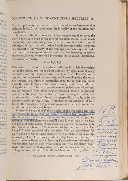 Set of the first and the second edition of physicist Arthur Compton's book X-Rays and Electrons,<em> </em>from the library of physicist David Webster with his extensive annotations.