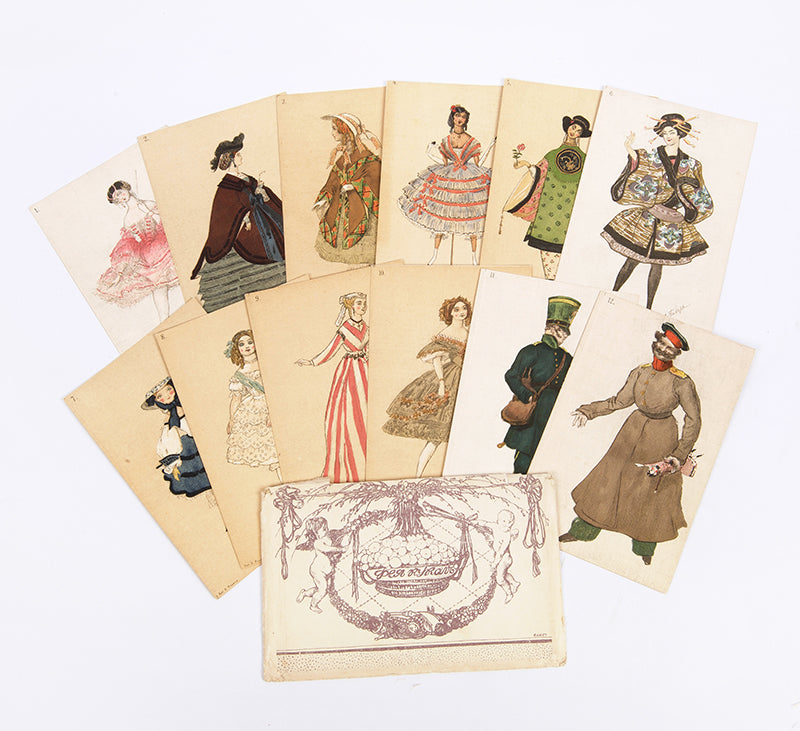 Feia Kukol by Leon Bakst is a complete set of twelve postcards, his masterpiece according to fellow artist Alexandre Benois.
