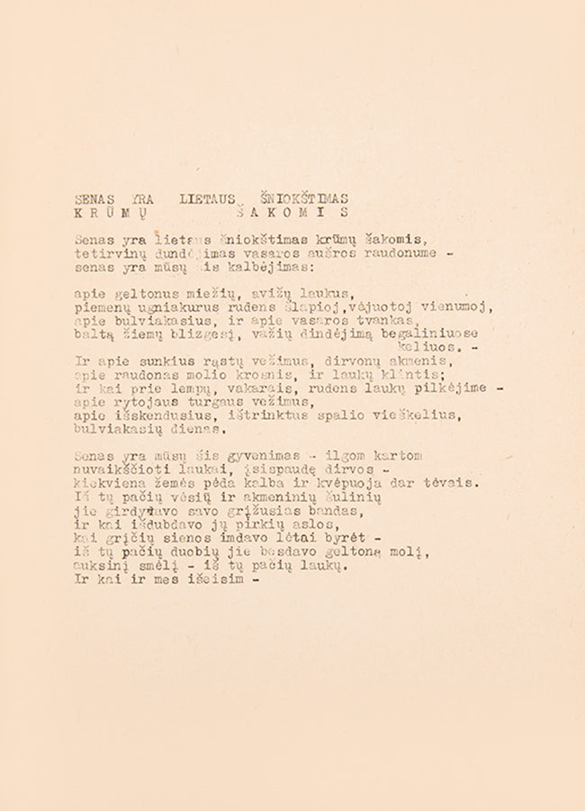 Semeniškių idiles [Idylls of Semeniskiai].