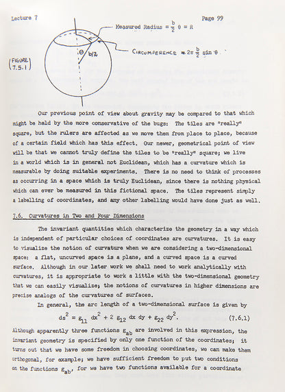 Early Xerox'd copy of Richard Feynman's important Lectures on Gravitation originally published as a mimeograph by the Caltech bookstore in 1963. 