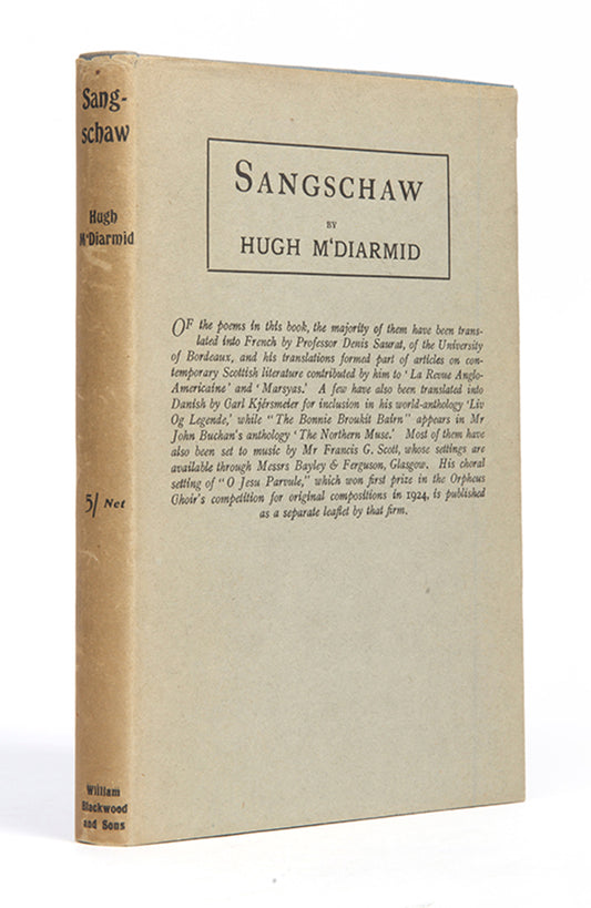 A charming copy of MacDiarmid's first poetry collection, written in his revived version of the Scots language. A foundational text of the early-20th-century Scottish Renaissance.