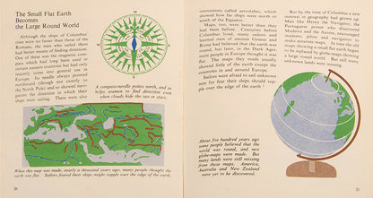 First edition of How the Wold Was Explored, a children's book by graphic design pioneer Marie Neurath, with the rare dust jacket.