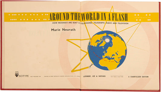 First US edition of the rare children's book Around the World in a Flash by graphic design pioneer Marie Neurath.