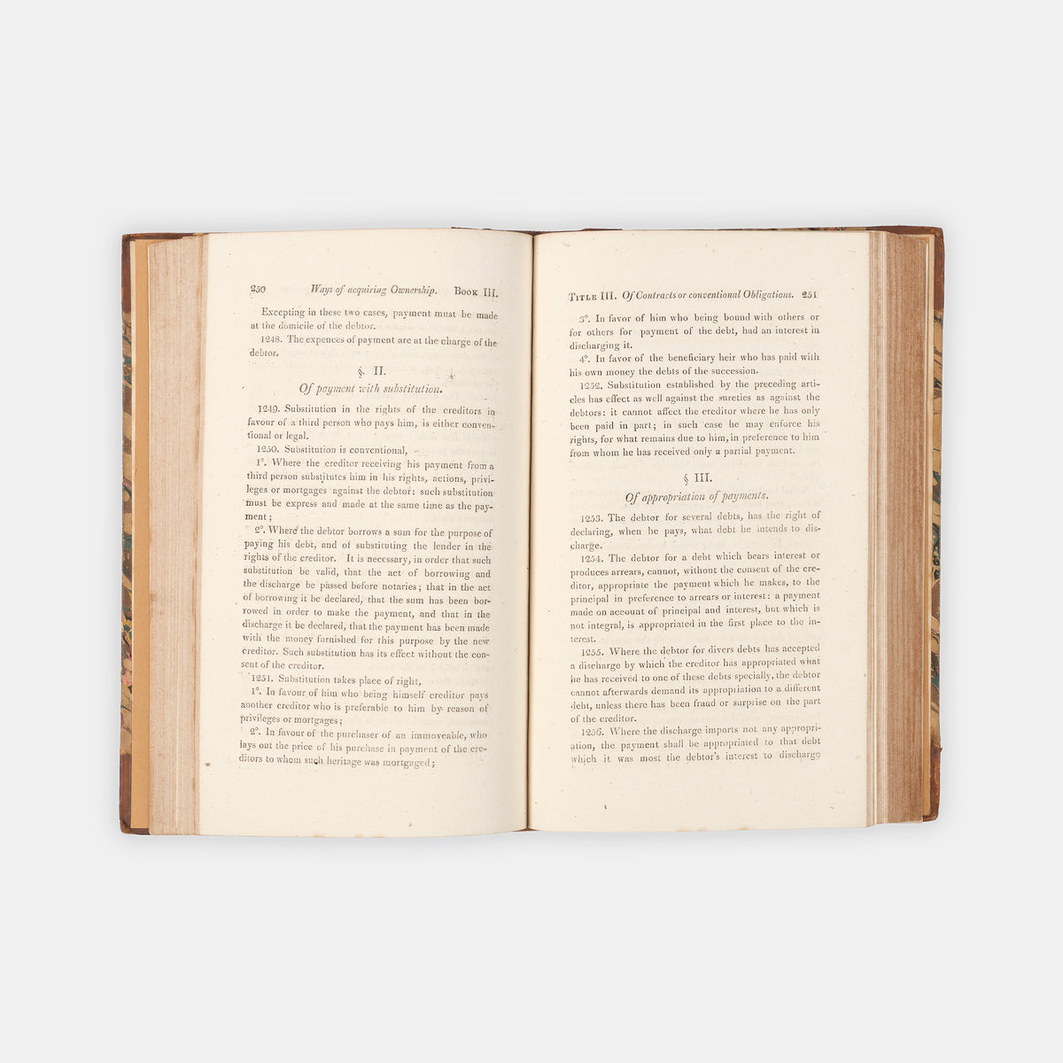 The first edition in English of the Code Napoléon, translated by Bryant Barrett of Gray's Inn