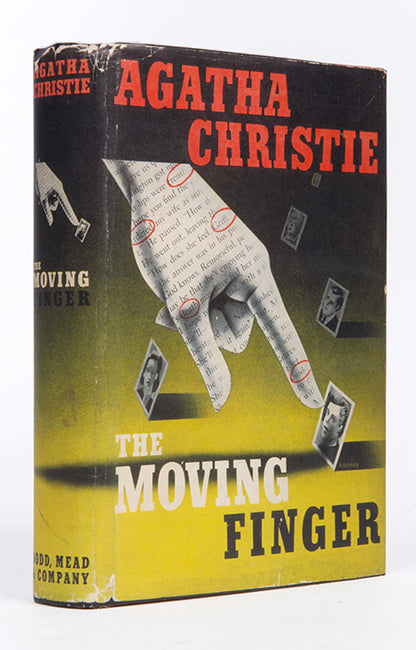 A true first edition of Christie's novel, The Moving Finger, featuring Miss Maple.